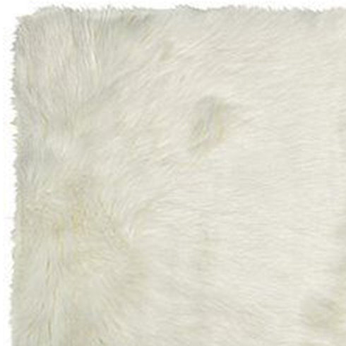 2' X 3' Black Faux Sheepskin Animal Print Washable Area Rug